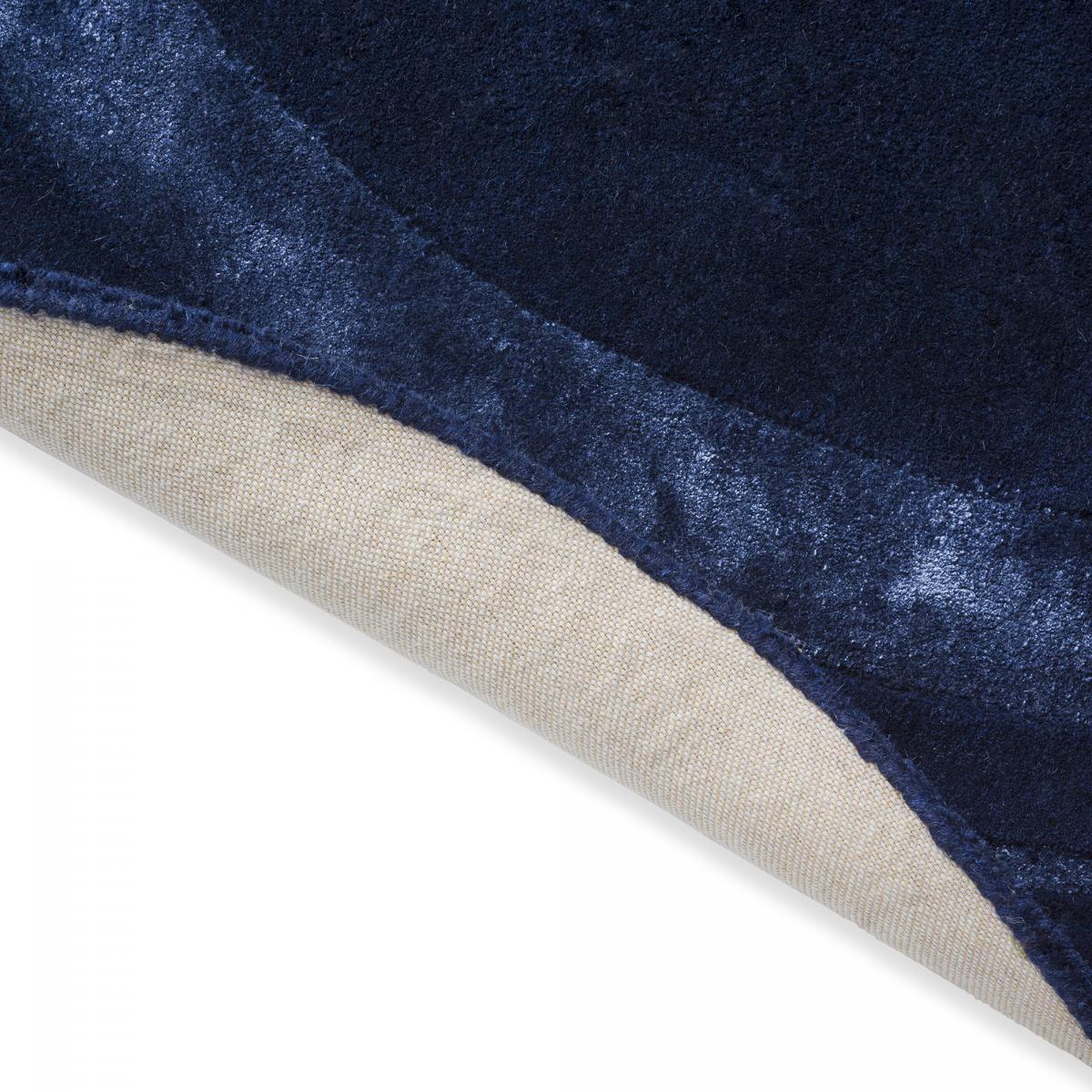 Tapis rond fait main en laine motif simple CHICDOUJ