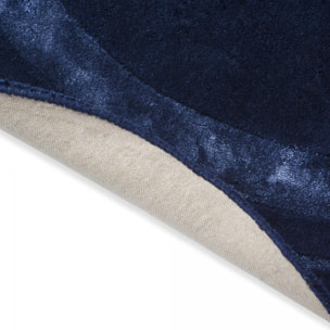 Tapis rond fait main en laine motif simple CHICDOUJ