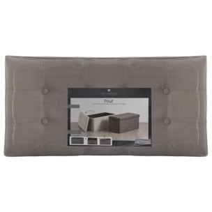 Puf plegable doble gris