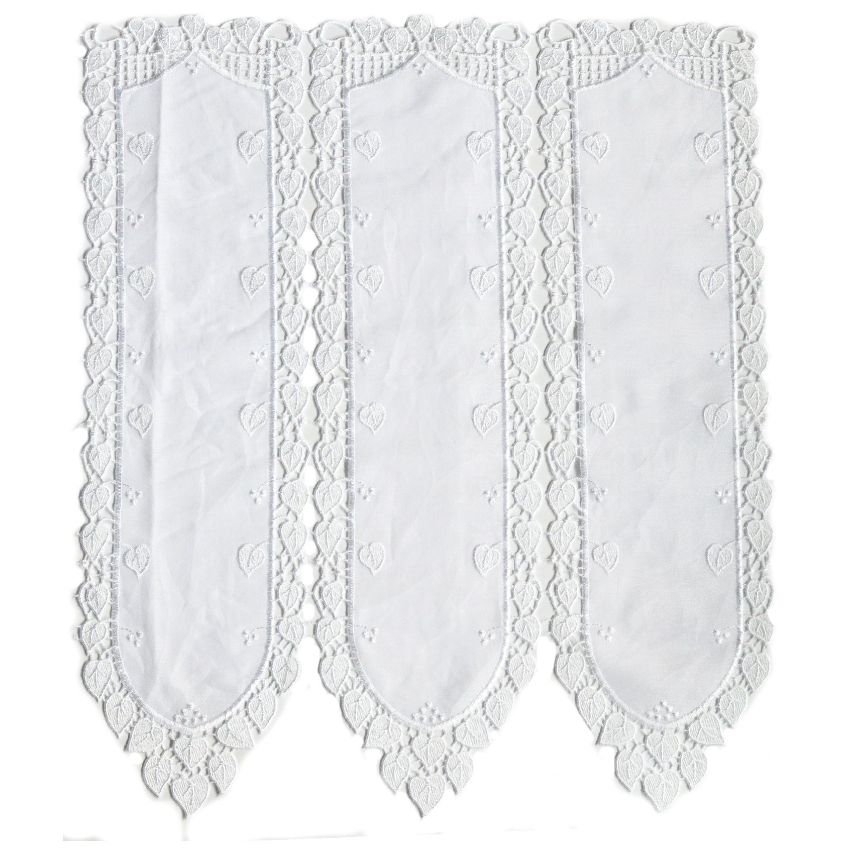 Brise bise en étamine et macramé - Blanc