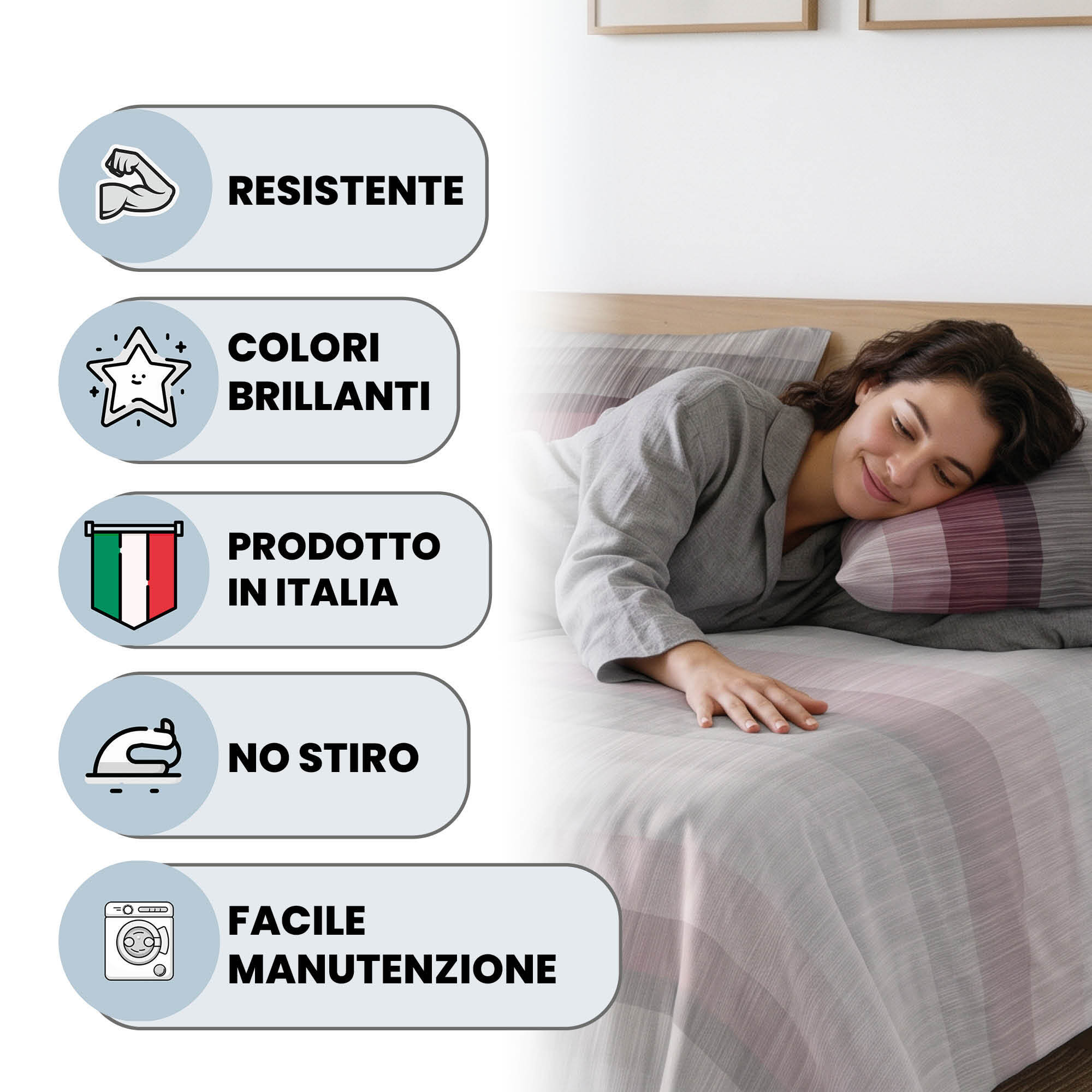 COMPLETO LETTO INFINITY - 100% Microfibra