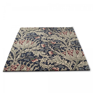 Tapis salon et chambre fait à la main en laine motif floral TANI