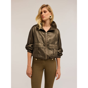 Motivi - Bomber de tela revestida - Verde militare