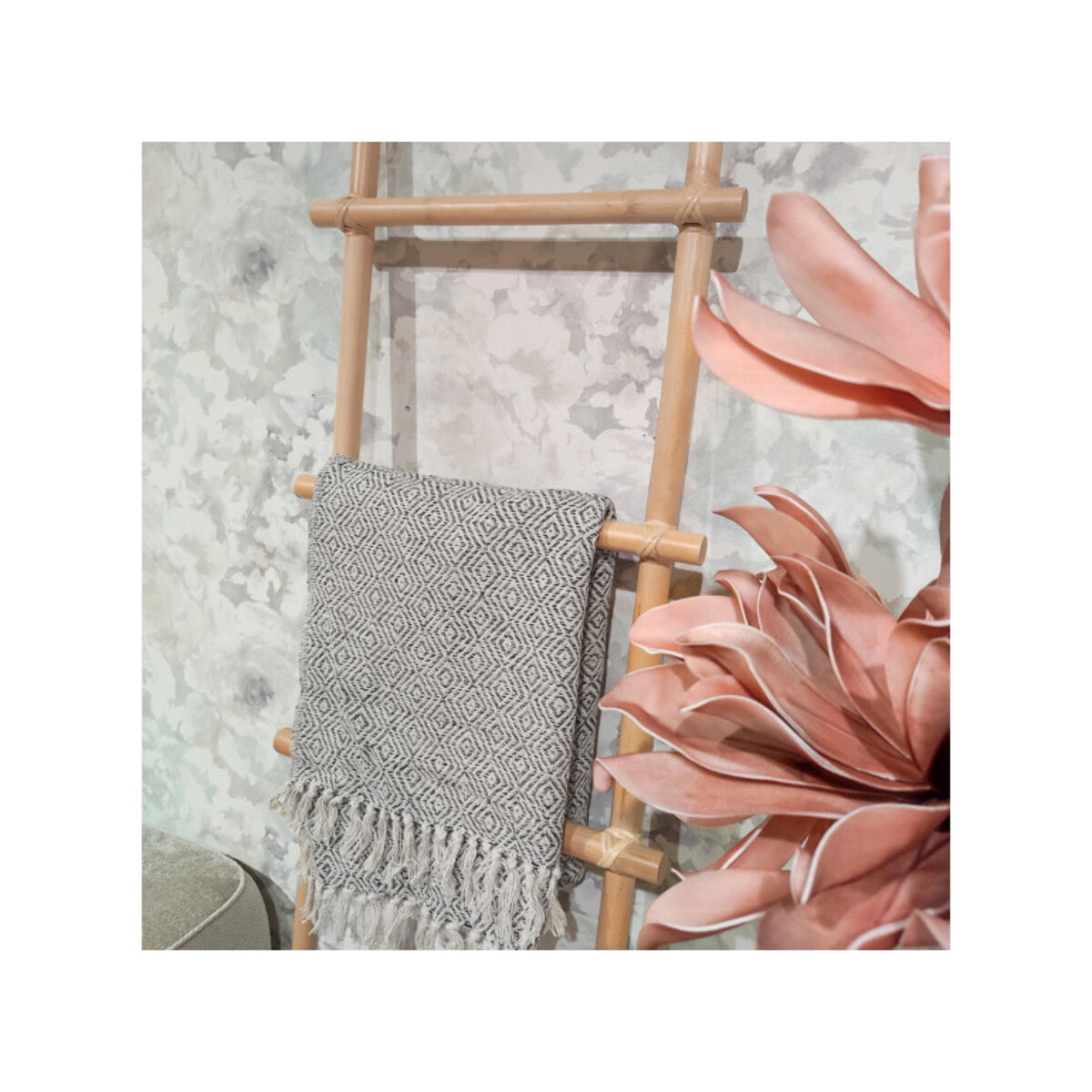 Echelle porte serviette en rotin naturel 190 cm - VIVIA