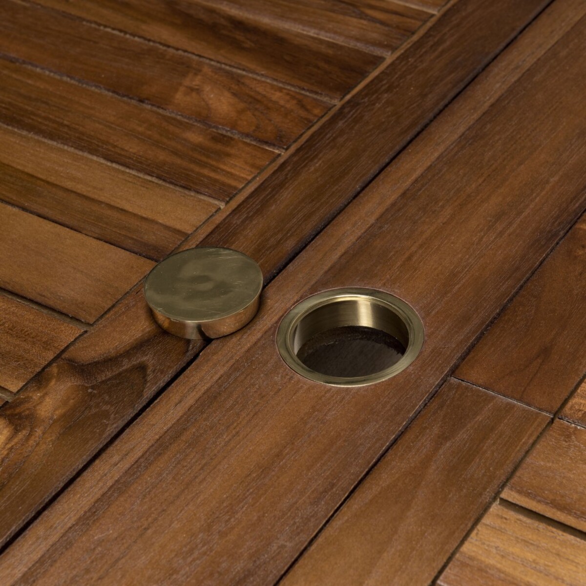 MAEVA - Salon de jardin bois teck huilé 10/12 personnes MAEVA