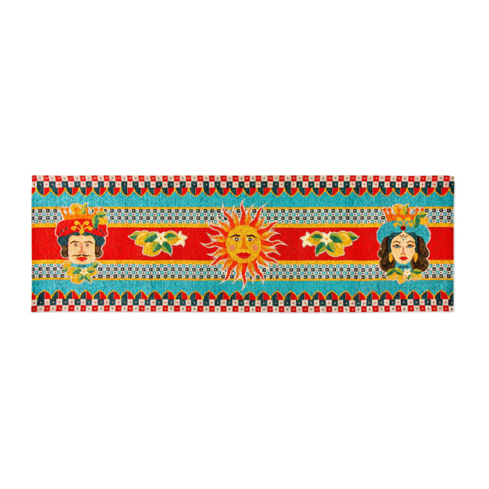 Tappeto Excelsa Sicilian Rhapsody in poliestere 55x180 cm multicolore