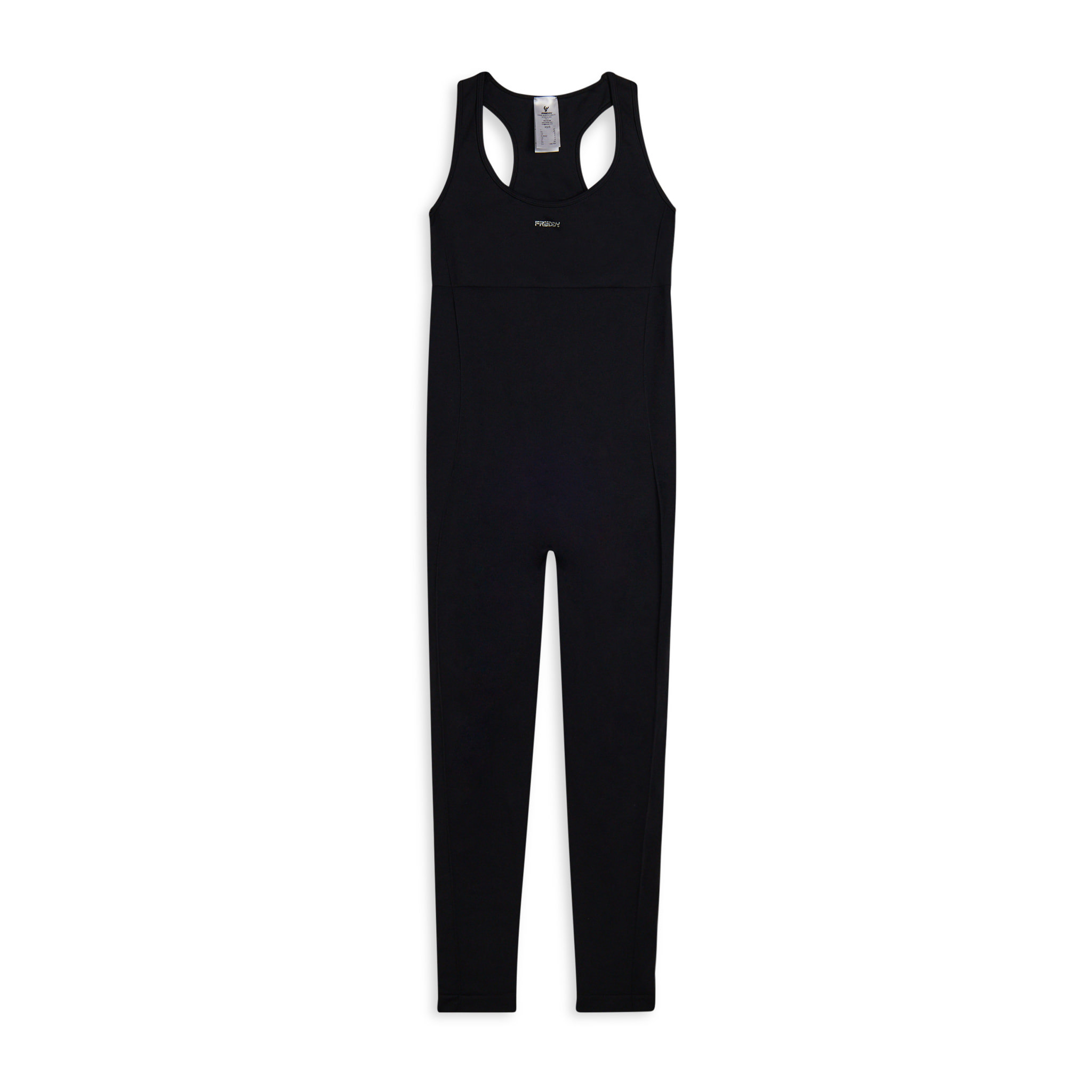Tuta jumpsuit seamless con schiena scoperta e cuciture shaping