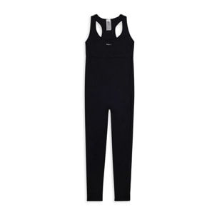 Tuta jumpsuit seamless con schiena scoperta e cuciture shaping