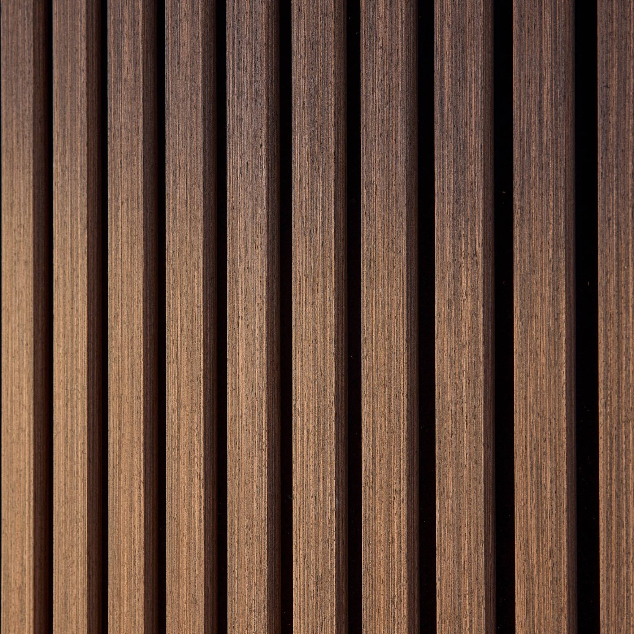 Panneaux muraux acoustiques, tasseaux décoratifs noyer KYOTO