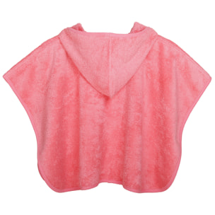 Poncho Eponge 0-24 mois Coton bio Corail