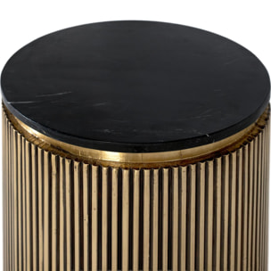 Table d'appoint en bois de manguier 50 cm style classique moderne