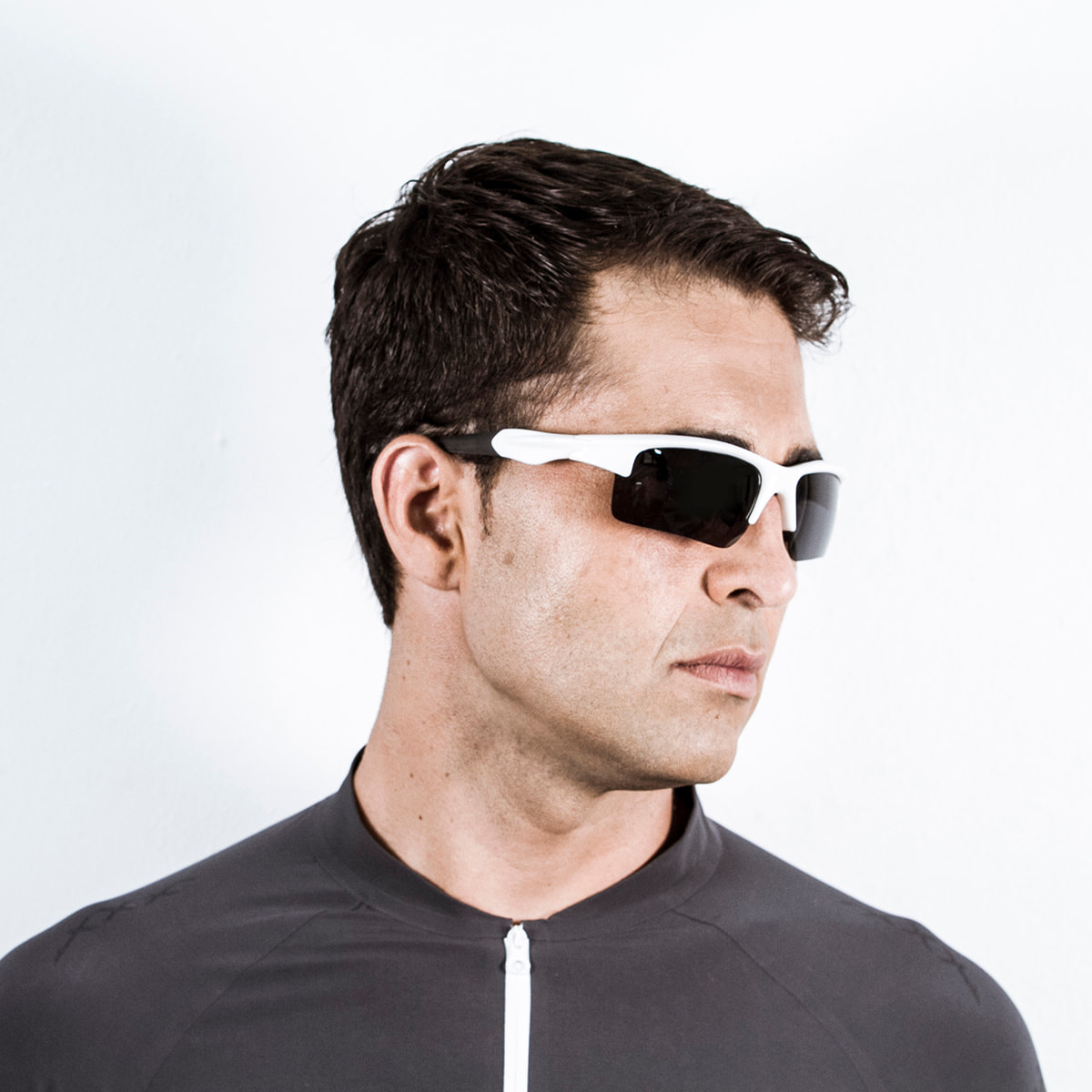 Gafas de ciclismo OCEAN GIRO - Blanco y negro / Polarizada ahumada