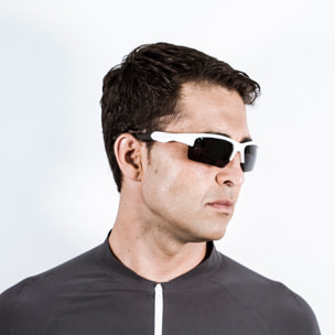 Gafas de ciclismo OCEAN GIRO - Blanco y negro / Polarizada ahumada