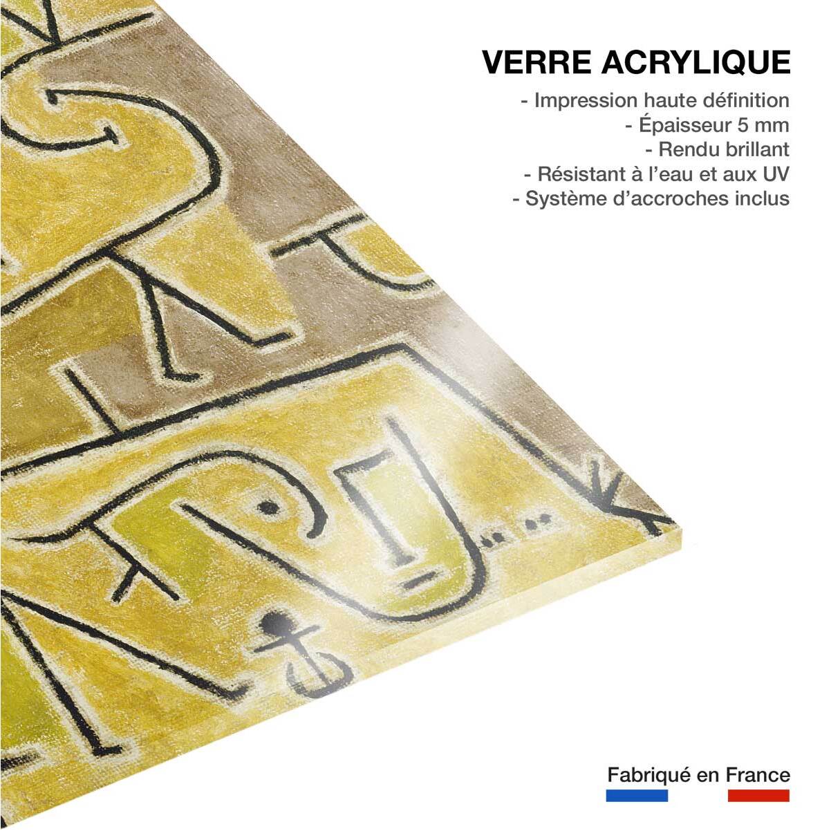 Tableau célèbre de Klee Gilet Rouge Tableau plexiglas