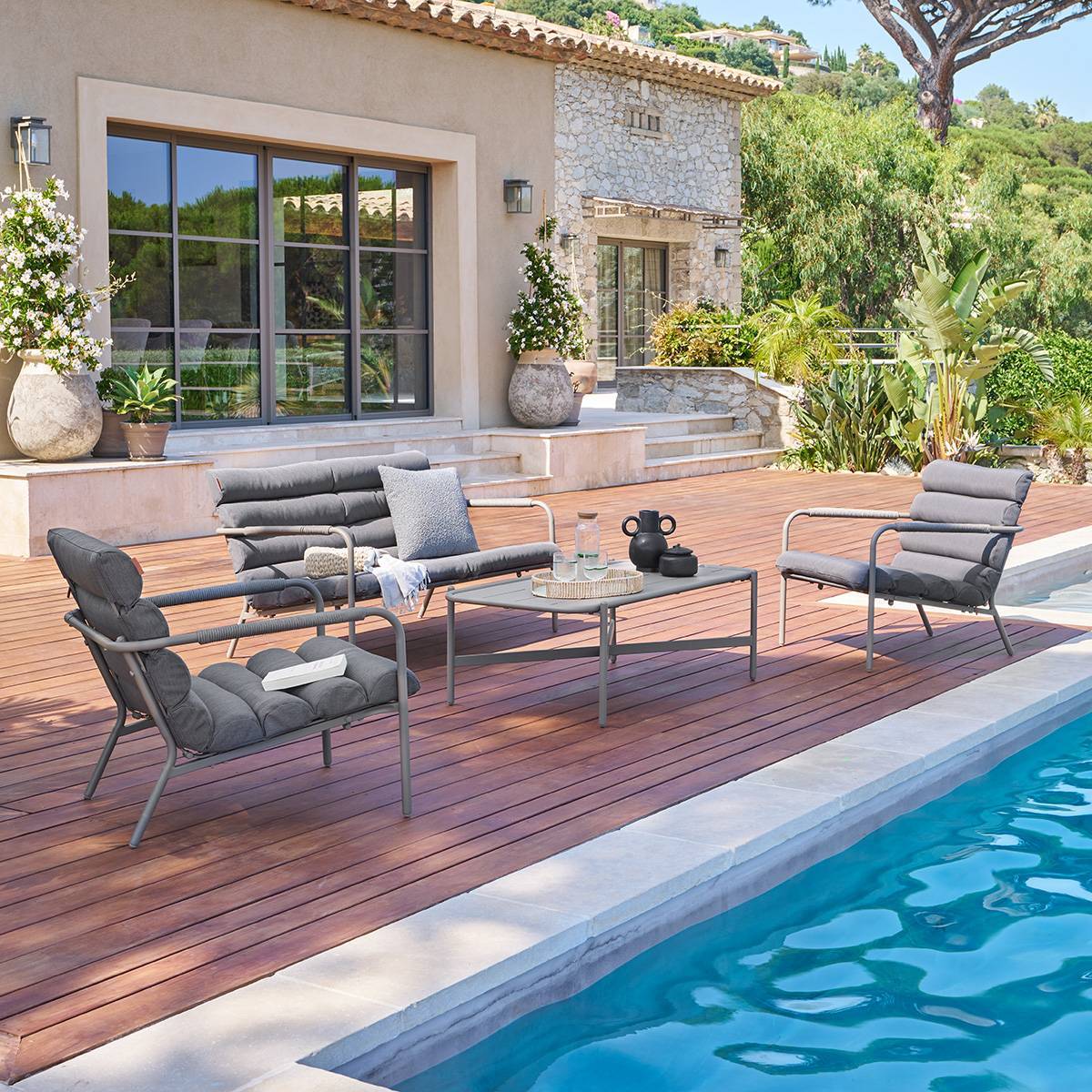 Salon de jardin Solani 4 places café