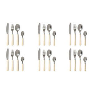 Servizio 24 posate Excelsa – Fashion, Acciaio Crema