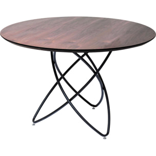 Table Molekular 120cm noyer et noire Kare Design