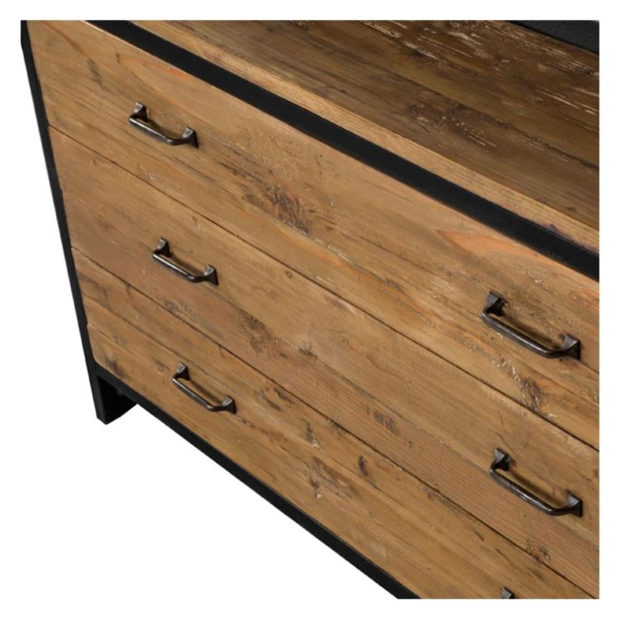 Bibliothèque en bois recyclé 3 tiroirs et 4 étagères - Paname