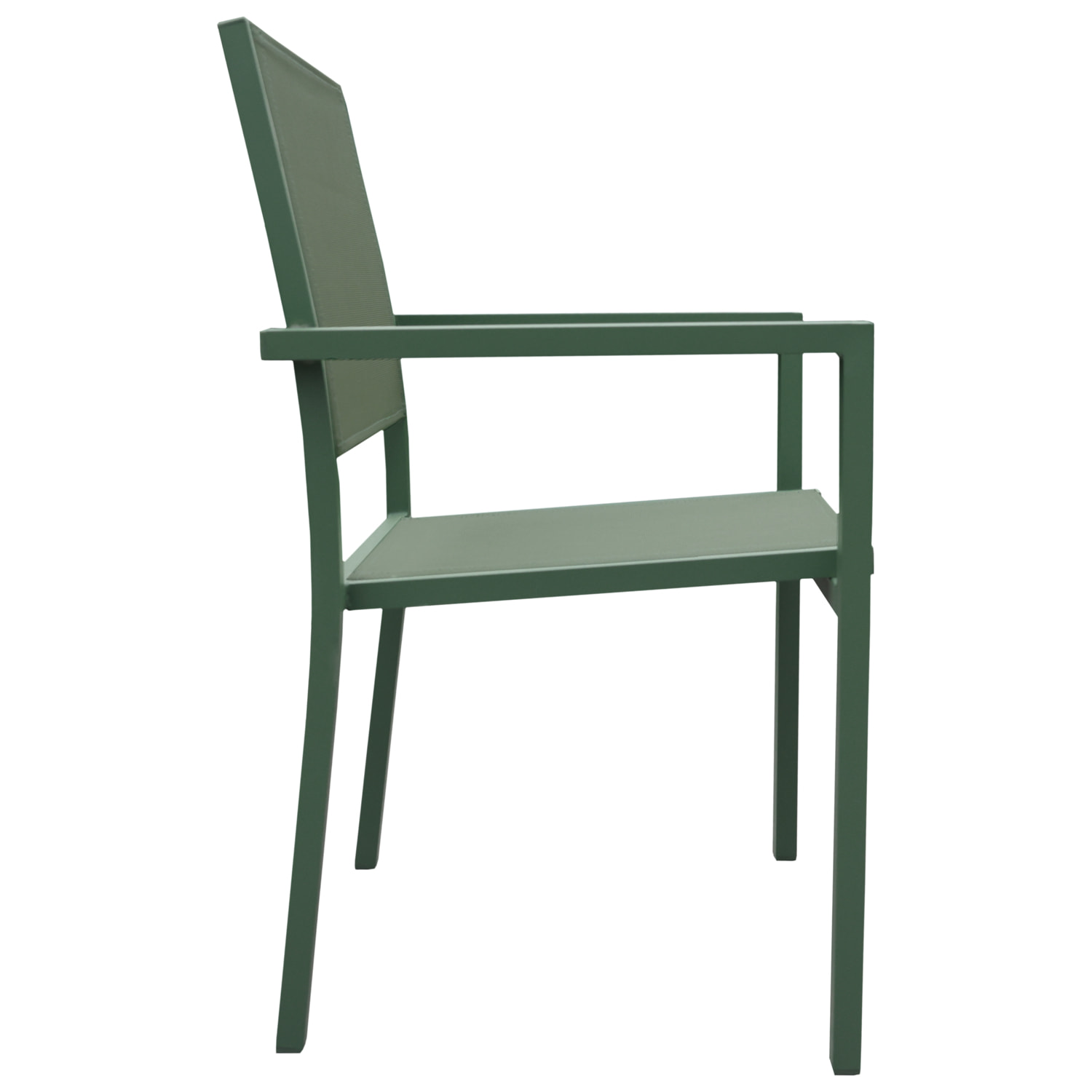 Salon de jardin BARI en textilène vert sauge 8 places - aluminium vert sauge