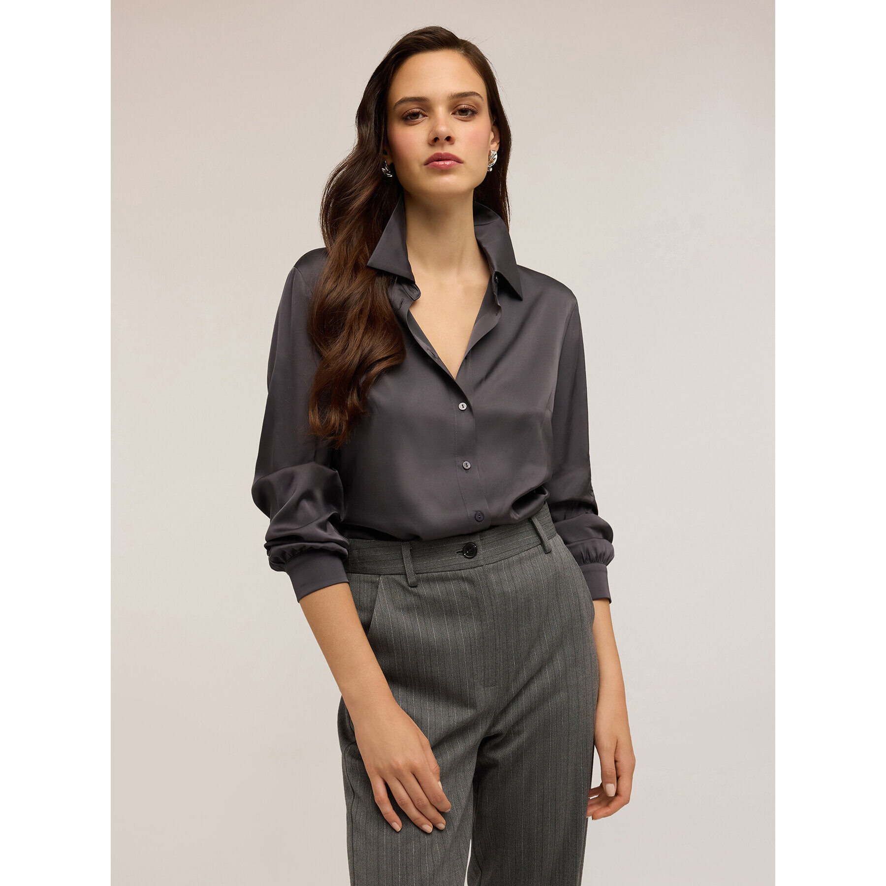 Motivi - Camicia satin - Grigio