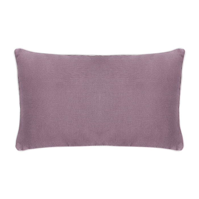 Housse de coussin matelassé en lin, ARTY, Violet lias