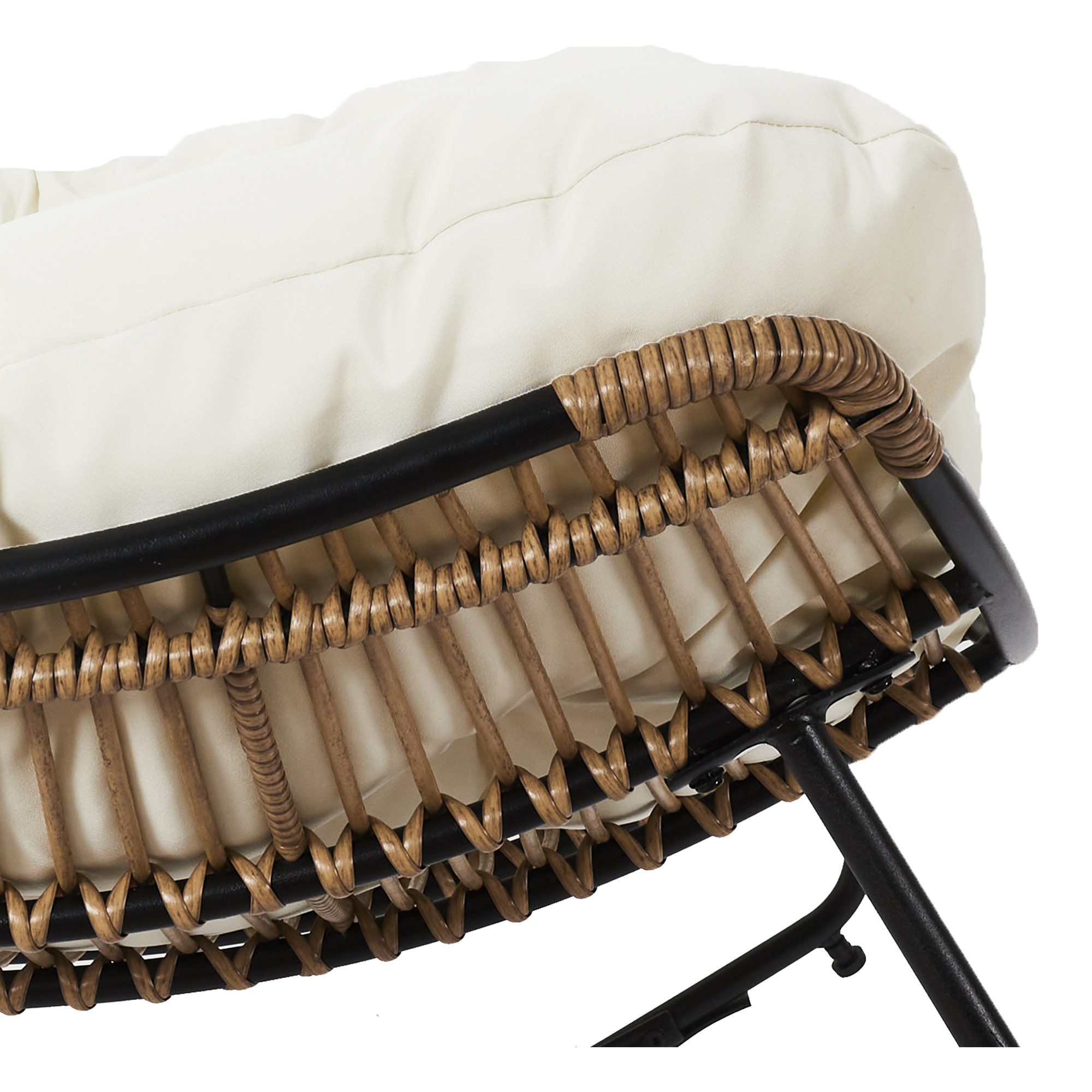 Fauteuil A Bacsule Tulum Coussin Beige