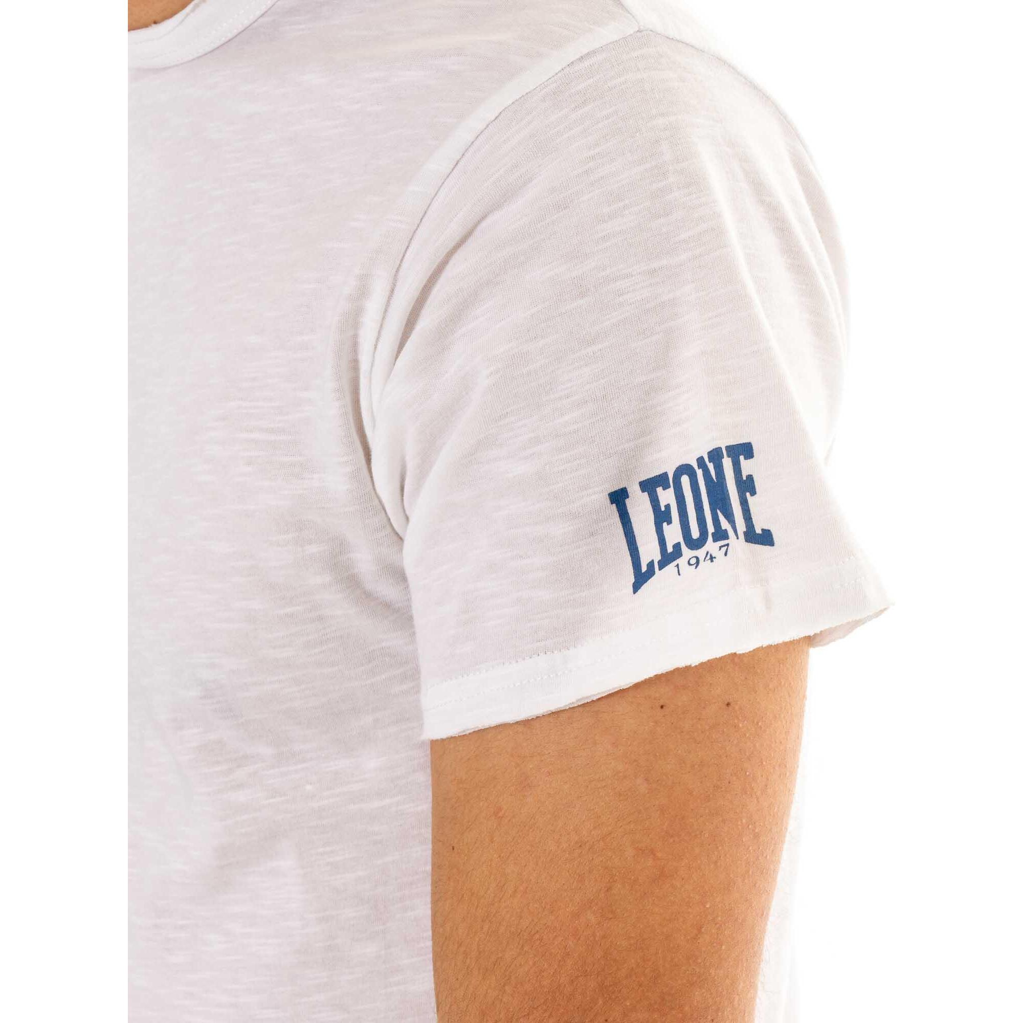 Maglietta uomo maniche corte in slub piccolo logo