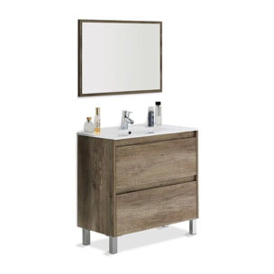 Mueble de baño con espejo Dakota 2 cajones Nordik
