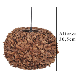 Lampadario Naturale. Altezza 30,5 Cm - Pezzi 1 - 38X30,5X38cm - Colore: Altro - Bianchi Dino - Lampade E Lampadari