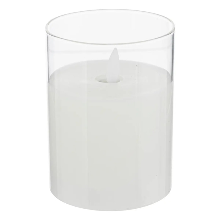 Bougie LED Sena 7,5x10cm contenant verre