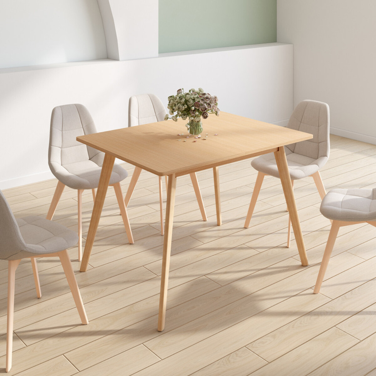 Table à manger extensible Venezia bois 110-150cm