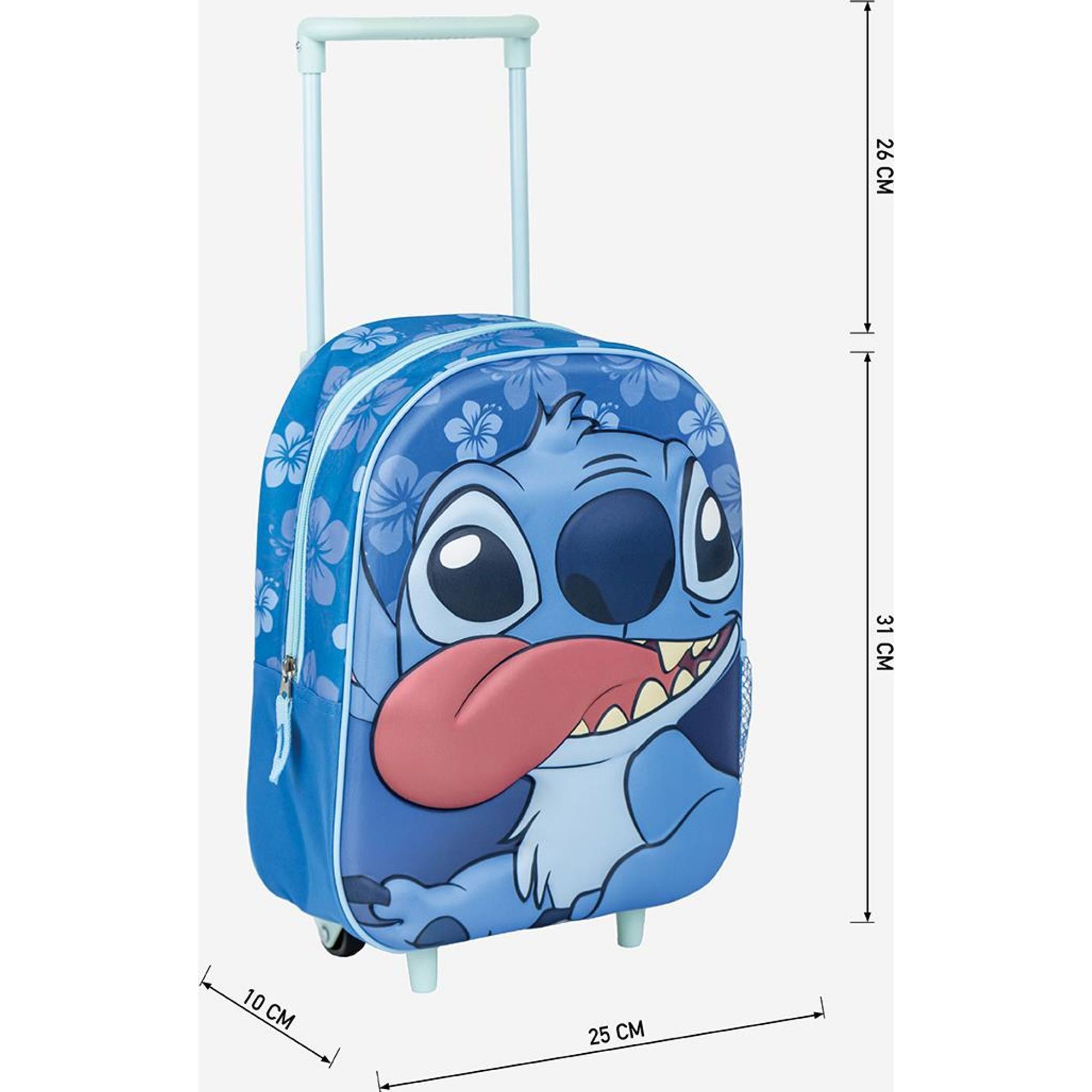 Mochila Infantil Trolley 3D Stitch