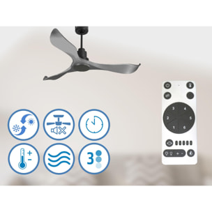 Ventilador de techo Reversible Termostato Wifi Motor DC Techos Inclinados Mando a Distancia Memoria TrawanganD132C0467178 PURLINE