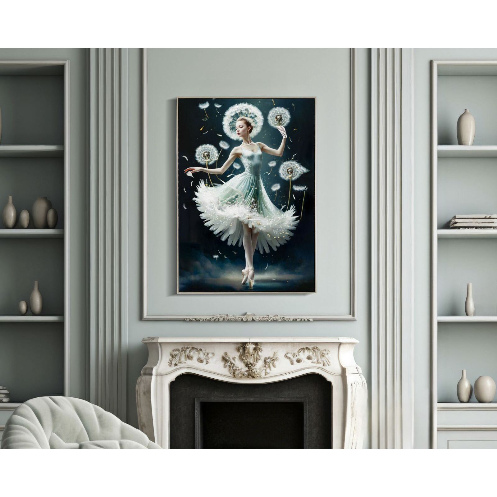 DIPINTO SU TELA LACCATO DANCING C/CORNICE -B- CM 72X4X102