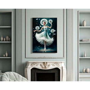 DIPINTO SU TELA LACCATO DANCING C/CORNICE -B- CM 72X4X102