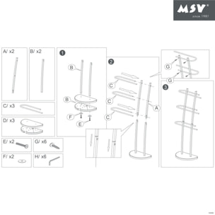 Porte Serviettes Acier Chromé MSV
