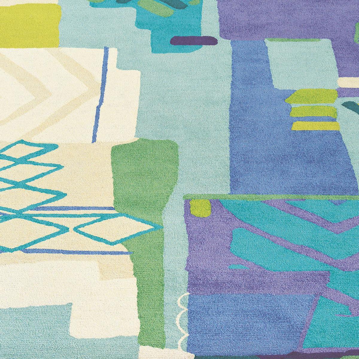 Tapis salon et chambre fait à la main en laine motif abstrait GUTA