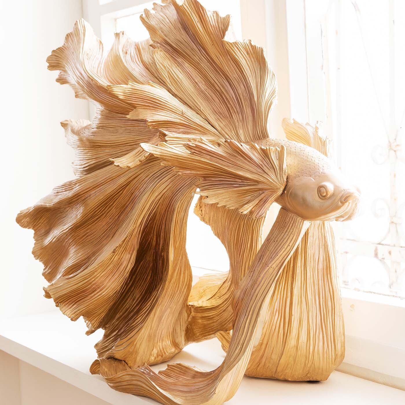 Déco Poisson combattant doré Kare Design