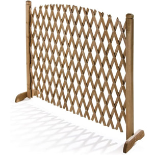 Griglia In Legno Pannello Estensibile Fino a 120 Cm Grigliato Divisorio Separè Alto 150 Cm Autoportante Per Balcone Giardino Terrazzo Piscina