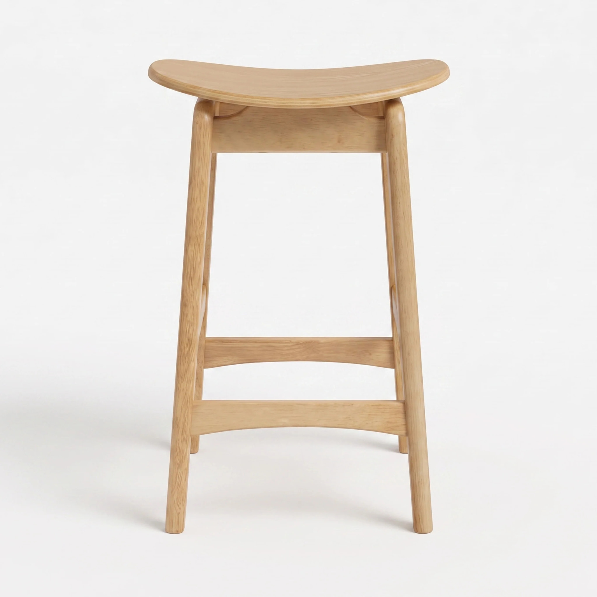 Lot de 2 tabourets pour îlot central 63 cm en bois clair - Jude