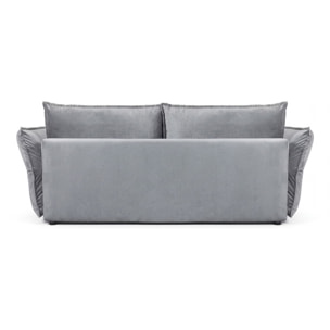 Canapé Velours Droit Convertible Verduro - 3 Places