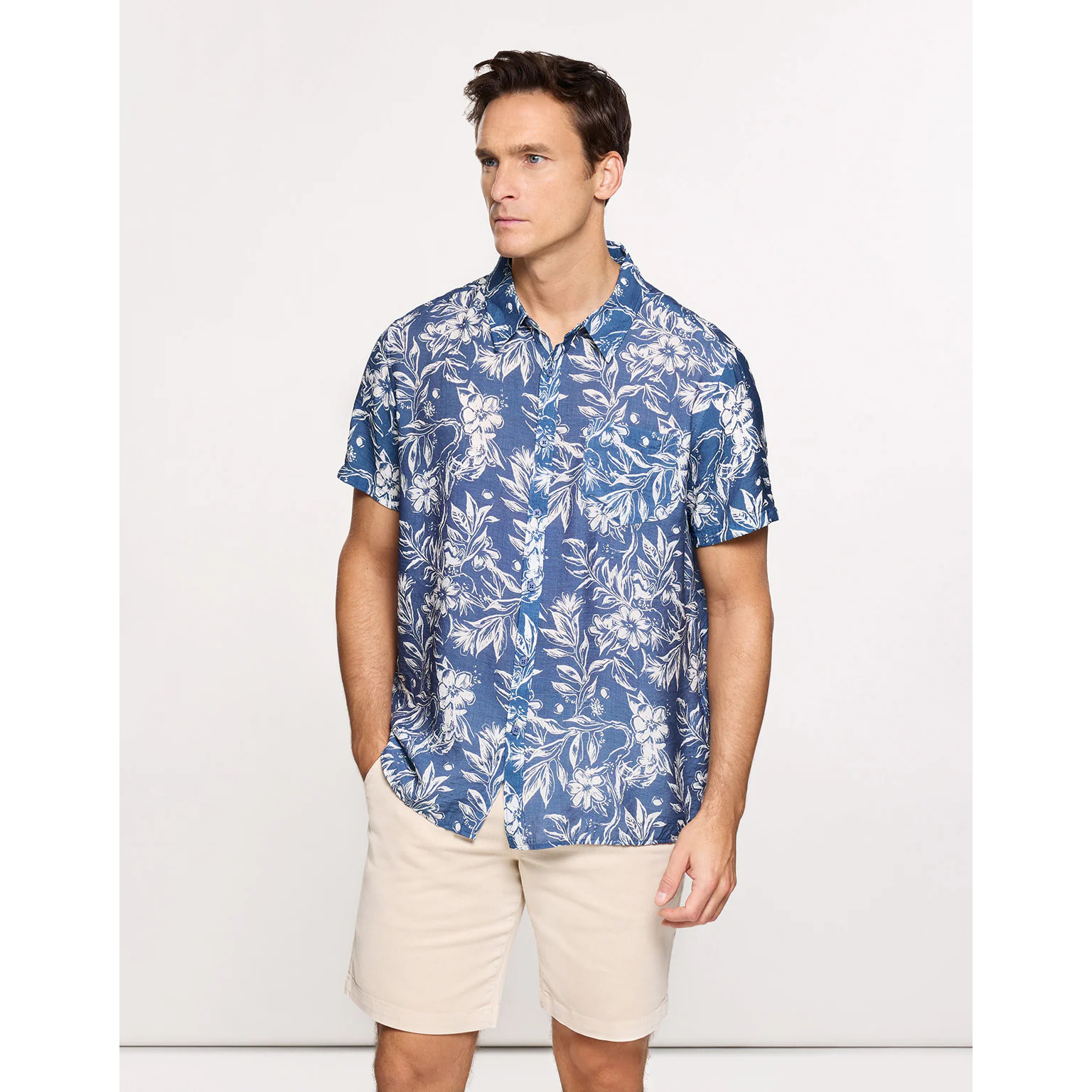 Camisa Manga Corta Azul Marino - Westcoast