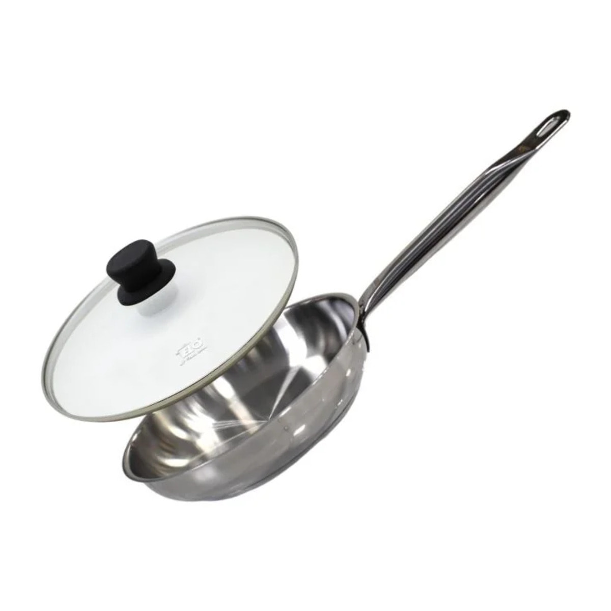 Poêle à frire 28 cm en inox 18/10 et couvercle Elo Profi Therm