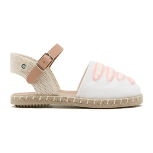 Conguitos - Sandali estivi in juta con zeppa per bambina comodi