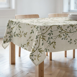 Nappe imprimée anti-tâches ZARZA VERT