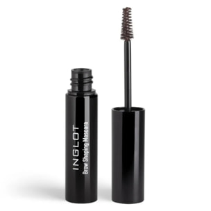 INGLOT Brow Shaping Mascara 03, Máscara para cejas con color y fijación, Consigue un laminado natural a tu cejas, Tiñe y rellena tus cejas con el efecto pelo a pelo. Color: Marrón oscuro, Pelo Moreno. 4ml