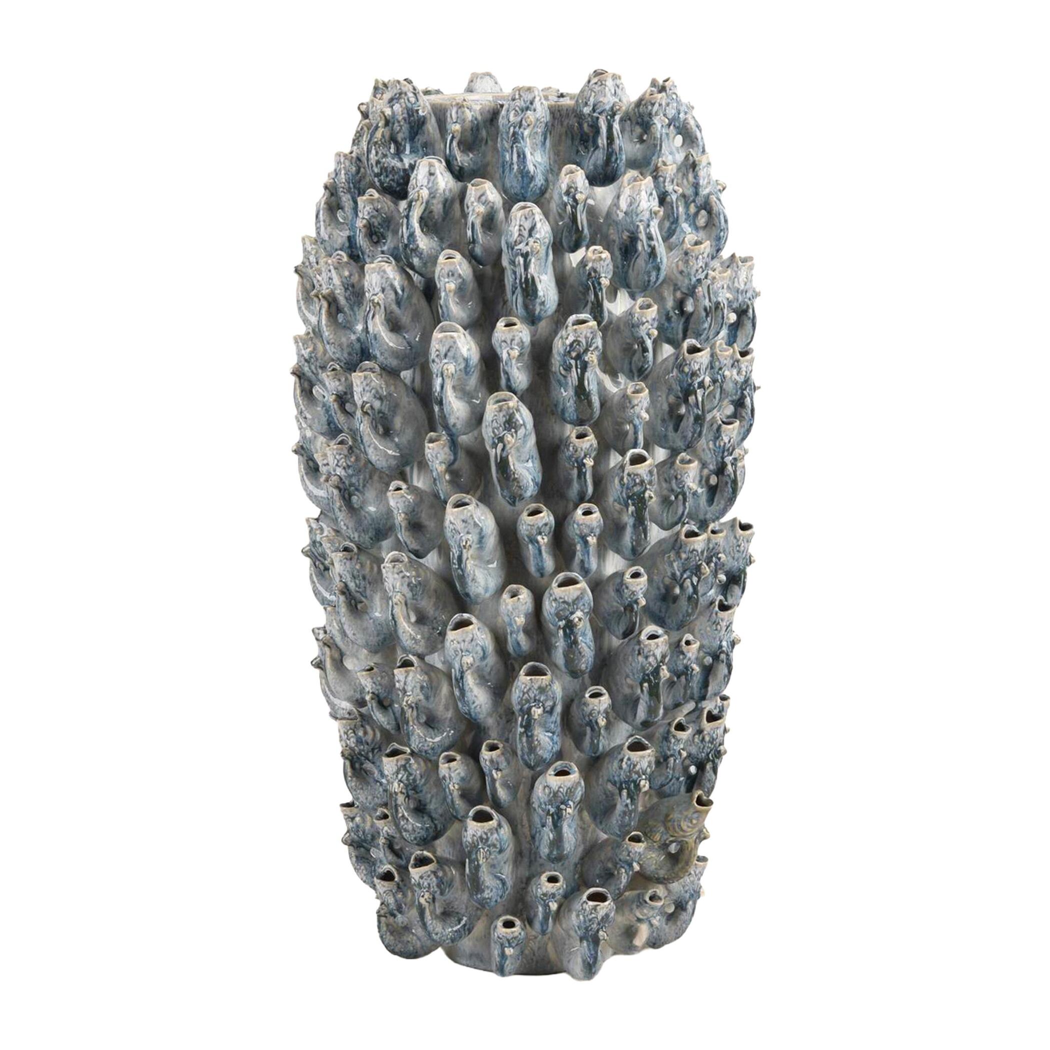 Vaso con riporti - 32,5xH63x32cm - Pezzi 1 - Bianchi Dino SpA