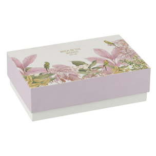 J-Line bougie parfumée + bâtonnets parfumés Walk In The Woods - rose - set cadeau