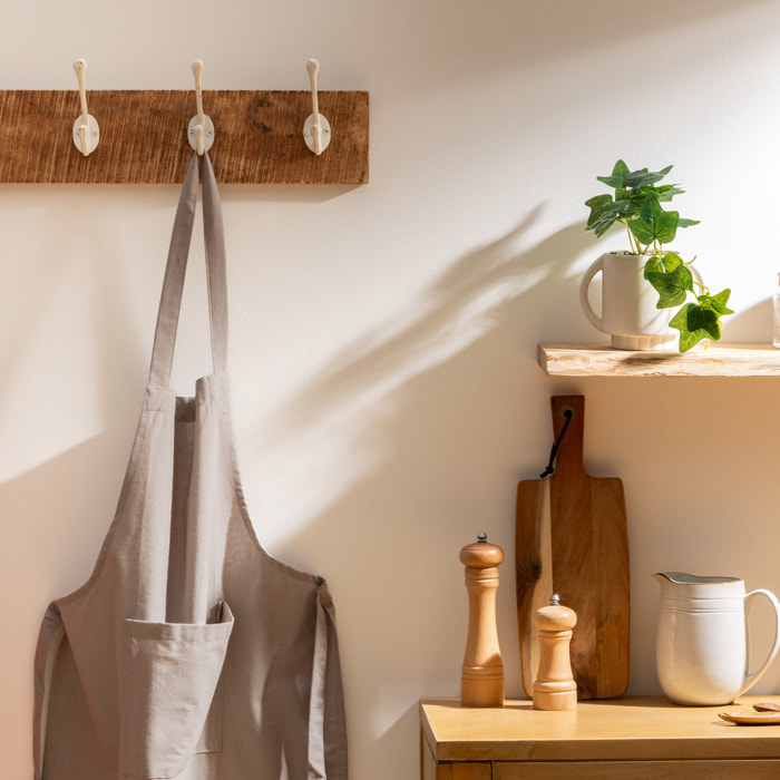 Tablier coton gris 60x80cm