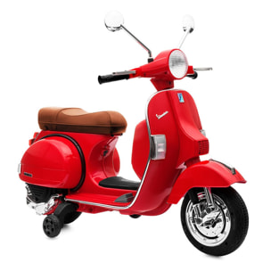 Moto eléctrica niños VESPA RED moto de bateria infantil 6V +3 años